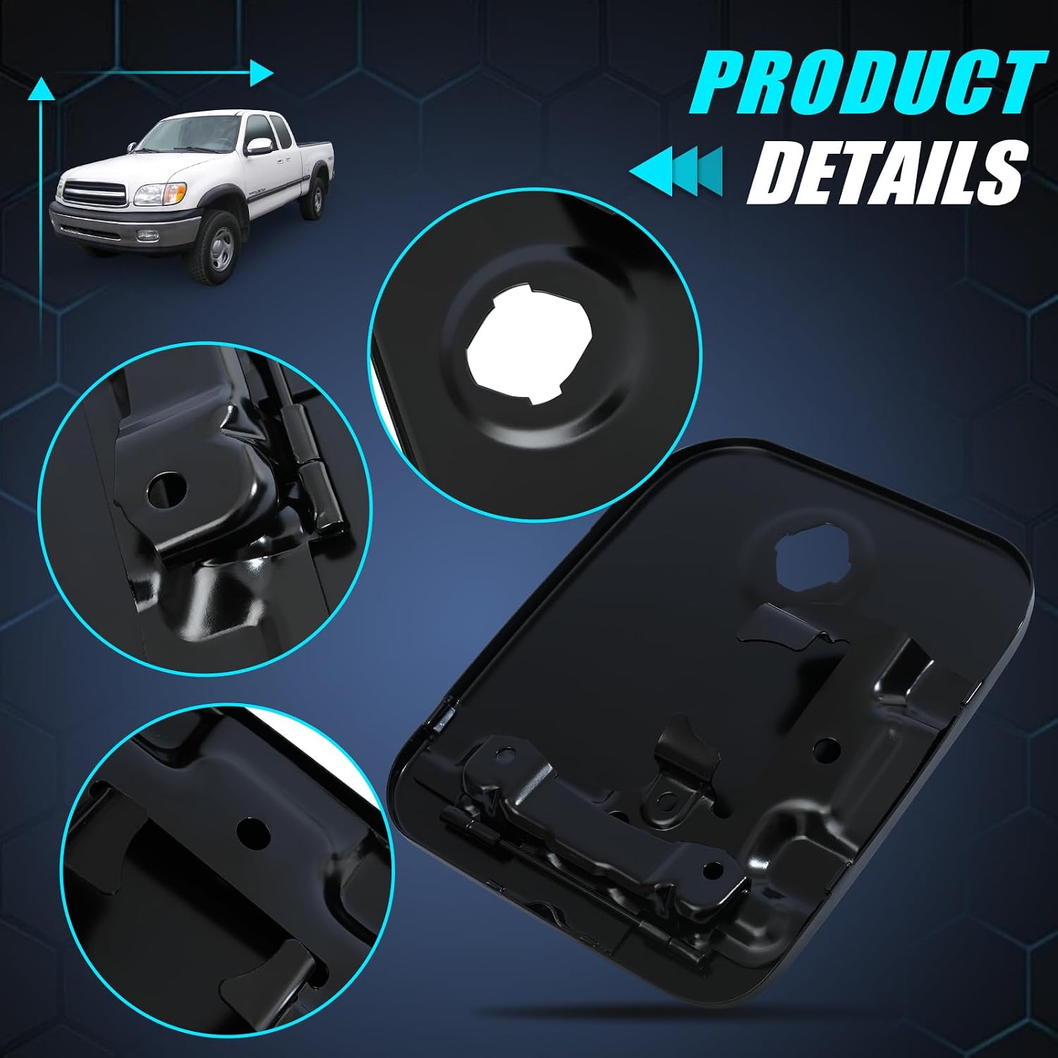 Fuel Filler Gas Door Compatible with Toyota Tundra 2000 2001 08/2002