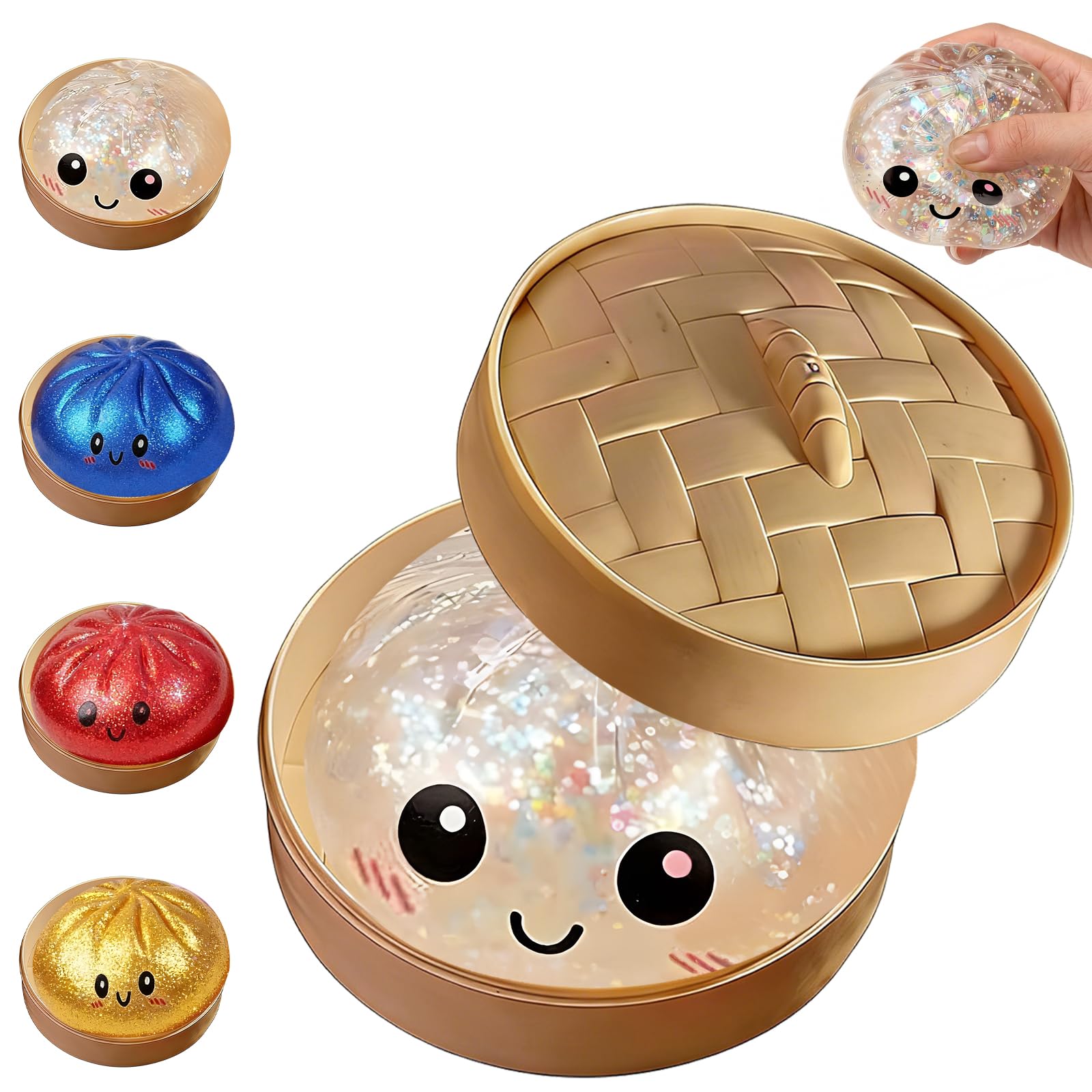 Photo 1 of Glitter Dumpling, Glitter Dumpling Squishy with Box (White)
