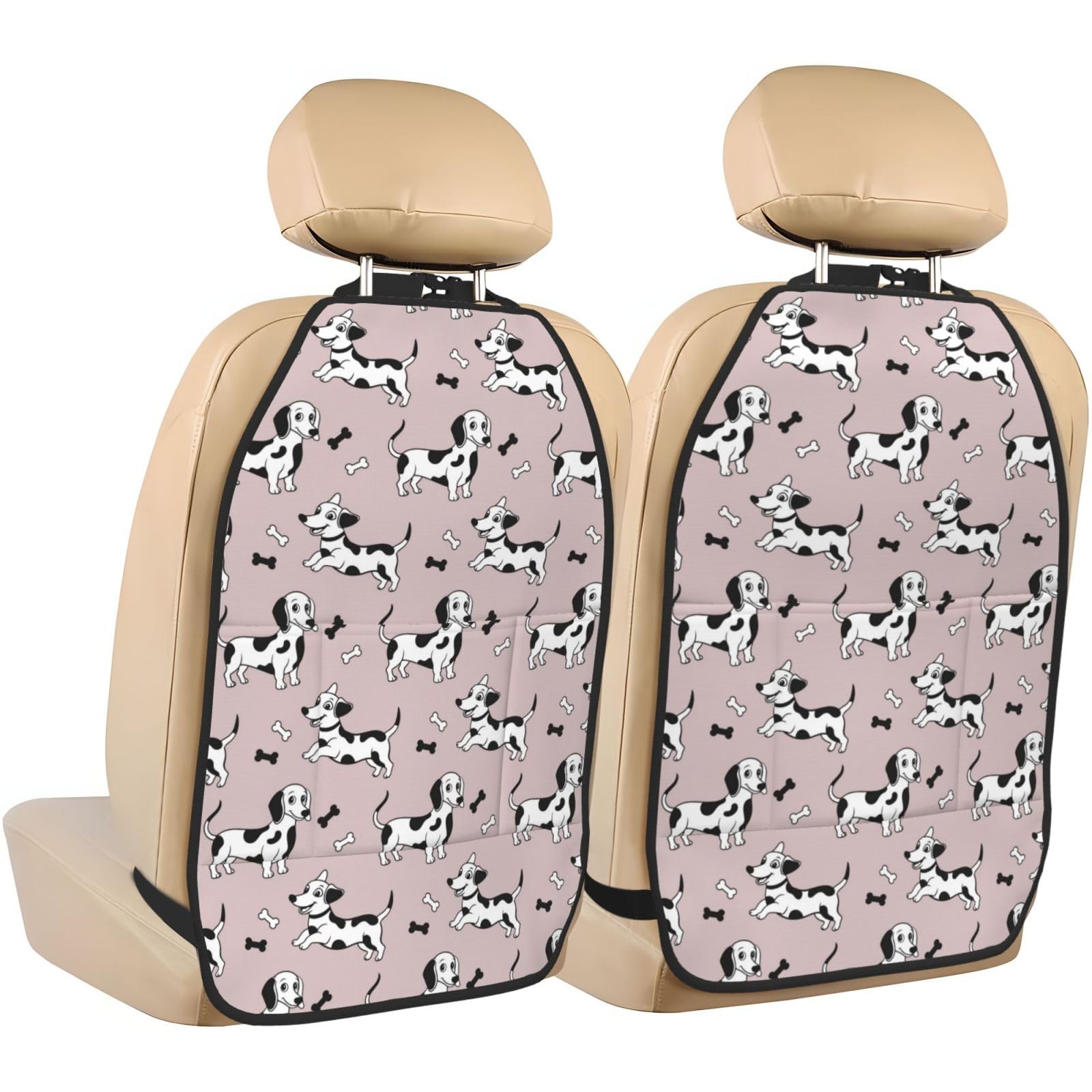 Housse de protection de siège arrière voiture anti-salissure avec rangement Oxford