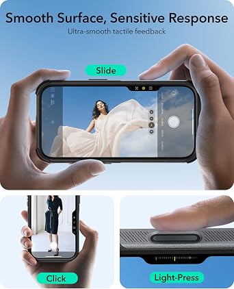 ESR for iPhone 16 Pro Max Phone Case with Stand, 23ft Military-Grade Drop Protection with Camera Control, Shock-Absorbing Rugged Cover, Compatible with MagSafe Accessories, Cyber Series, Grey