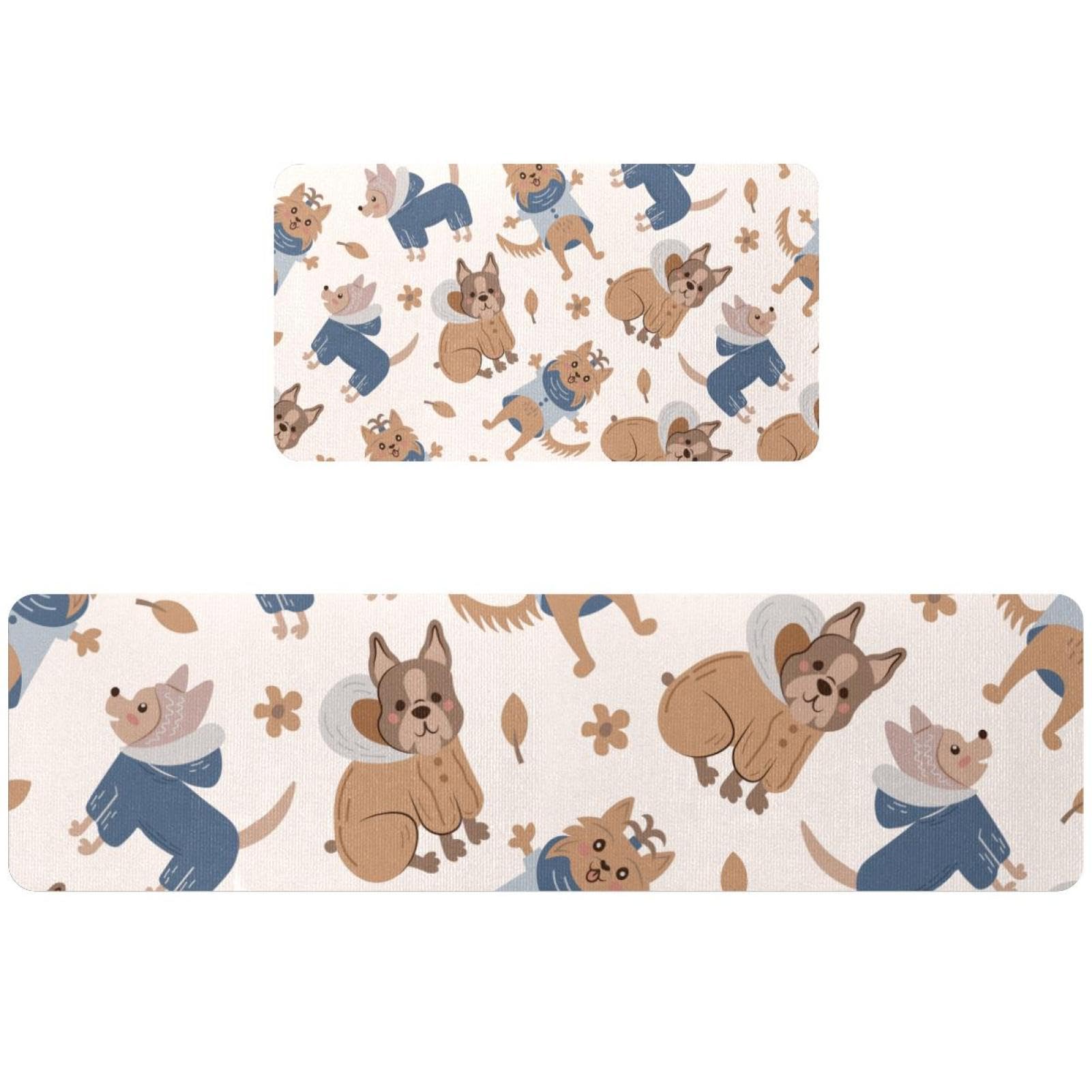 Tapis de cuisine absorbants lot de 2 lavables et antidérapants pour la maison