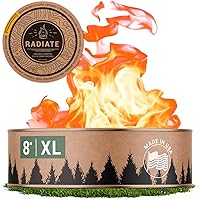 Radiate XL 8" Portable Campfire - Shark Tank Fire Pit, 2-Hour Smokeless Burn, Reusable for Camping, Patios, Beach - Made in USA