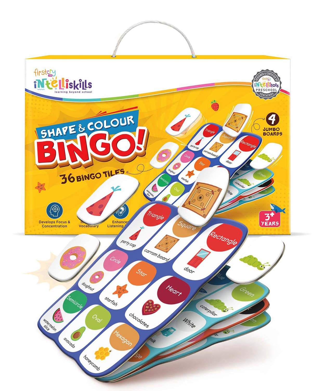 See full amazon price history chart for FIRSTCRY INTELLISKILLS Premium 40 Pcs Shape & Colour Bingo| Educational Game for Kids| Learn Shapes, Colors, & Matching Fun & Interactive Toy for Preschoolers & Toddlers| Gift for Children, Multicolor FIRSTCRY INTELLISKILLS Premium 40 Pcs Shape & Colour Bingo| Educational Game for Kids| Learn Shapes, Colors, & Matching Fun & Interactive Toy for Preschoolers & Toddlers| Gift for Children, Multicolor (B0CKHY49LH) Amazon Price History, Amazon Price Tracker