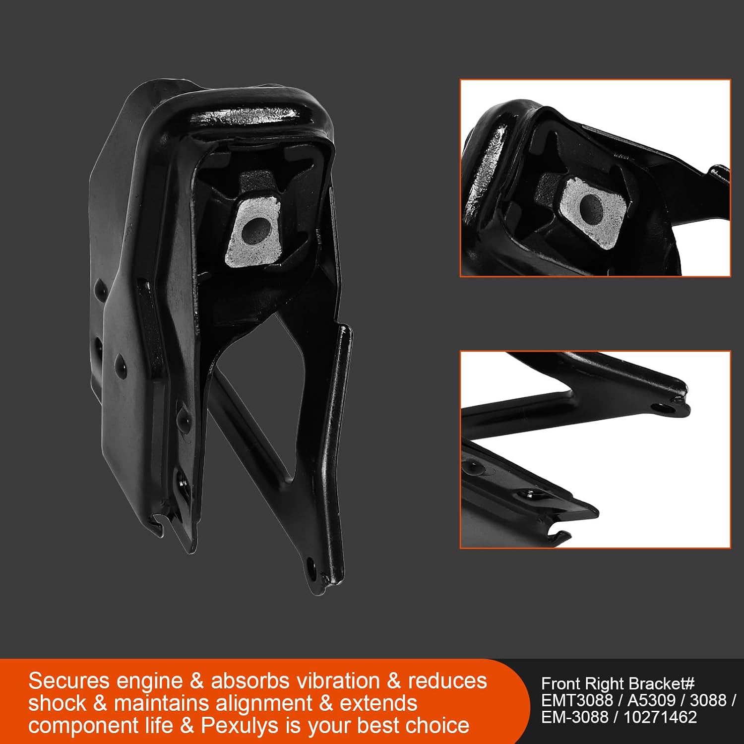 4pcs Engine Motor Mount Kit, for Bucik Allure Larosse 1996-2004, for Regal V6 3.6L 3.8L 2000-2005, for 1997-2008 Pontia Grand Prix, for Chevy Impala 2000-2005, Replace# A5309 A5309 A2866 A2866