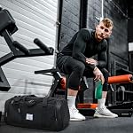 Laripwit Travel Duffle Bag for Men 40L Sports Gym Bag with Wet Pocket & Shoes Compartment Weekender Overnight Backpack for Traveling Duffel Bag Backpack for Women, Black