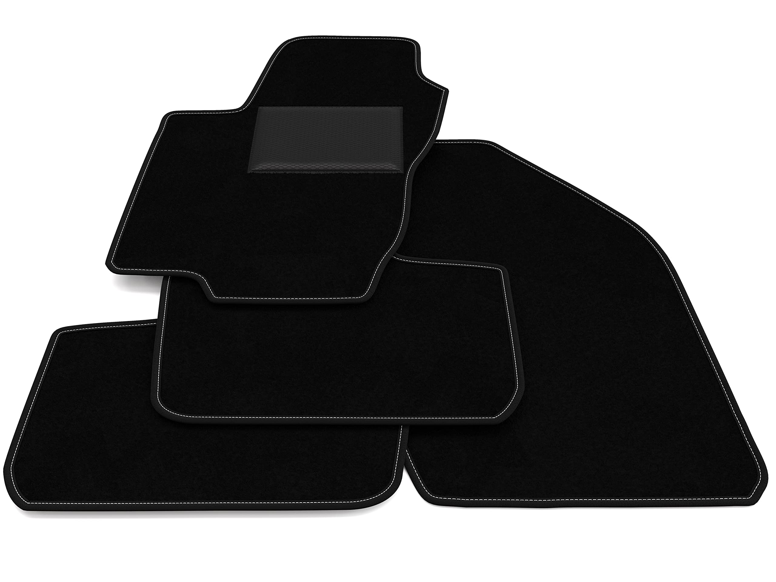 Tappetini Auto Su Misura In Moquette Antiscivolo Per Alfa Romeo 156 Berlina E Sportwagon (1997-2005) – Set Completo Con Salvatacco E Bordatura Bicolore - 2