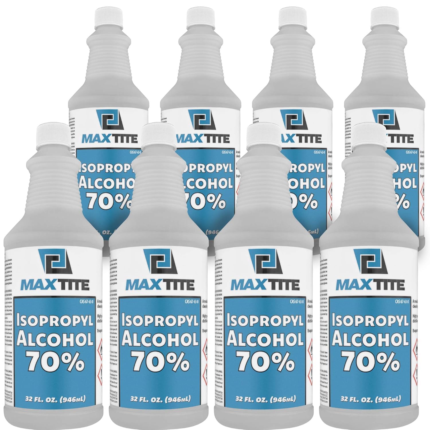 Isopropyl Alcohol 70% - 2 Gallons (8x32 oz) MAXTITE