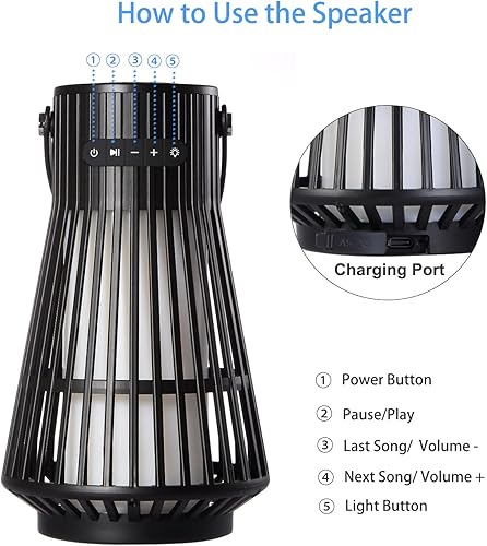 Miniatura 7 de Regalos para hombres él, altavoz Bluetooth al aire libre, regalos para él, hombres que no quieren nada, altavoz inalámbrico impermeable con luz de