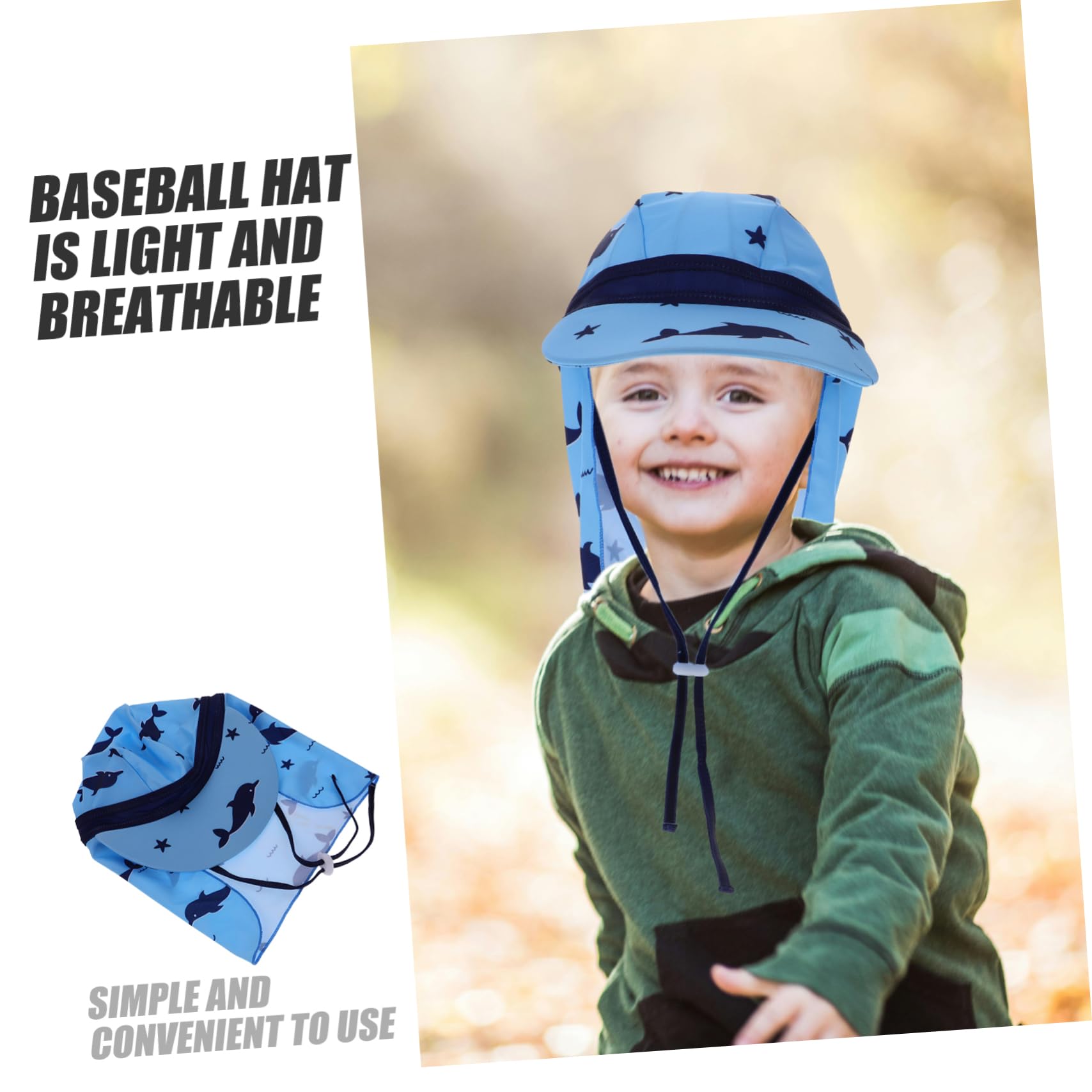 PACKOVE 3st Sonnenhut Für Lüfter Sonnenhut Kleinkind Mütze Strohhut Kindersonnenbrille Jungen Fäustlinge Neugeboren Babymütze Fischerhut Fisch Stirnband Polyester Blue