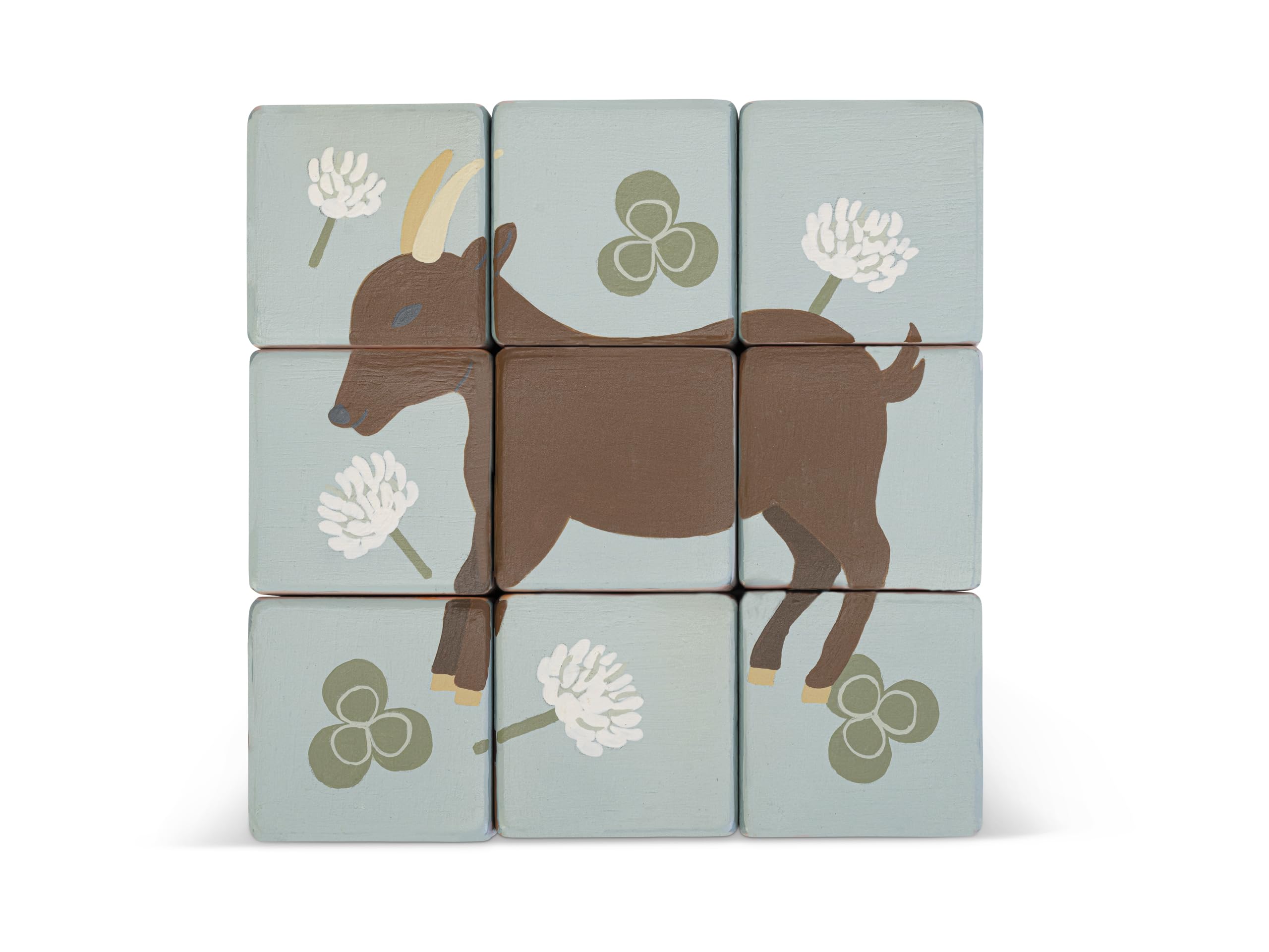 Sevi Puzzle Animaux des Dolomites Jeux et constructions en Bois pour Les Enfants à partir de Deux Ans | 19x6x19cm Nature | modèle 87857, Rose Rouge & 3XL