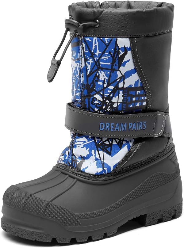 DREAM PAIRS Jungen Mädchen rutschfest wasserdichte Windgeschützt Winter Warme Schneestiefel Unisex Kinder Winterstiefel,Size 28.5,Marine,KAMICK