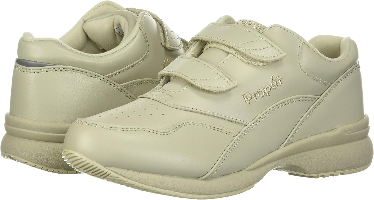 Propét Womens Tour Walker Strap Walking Walking Sneakers Shoes - White - Size 5 B - Image 7