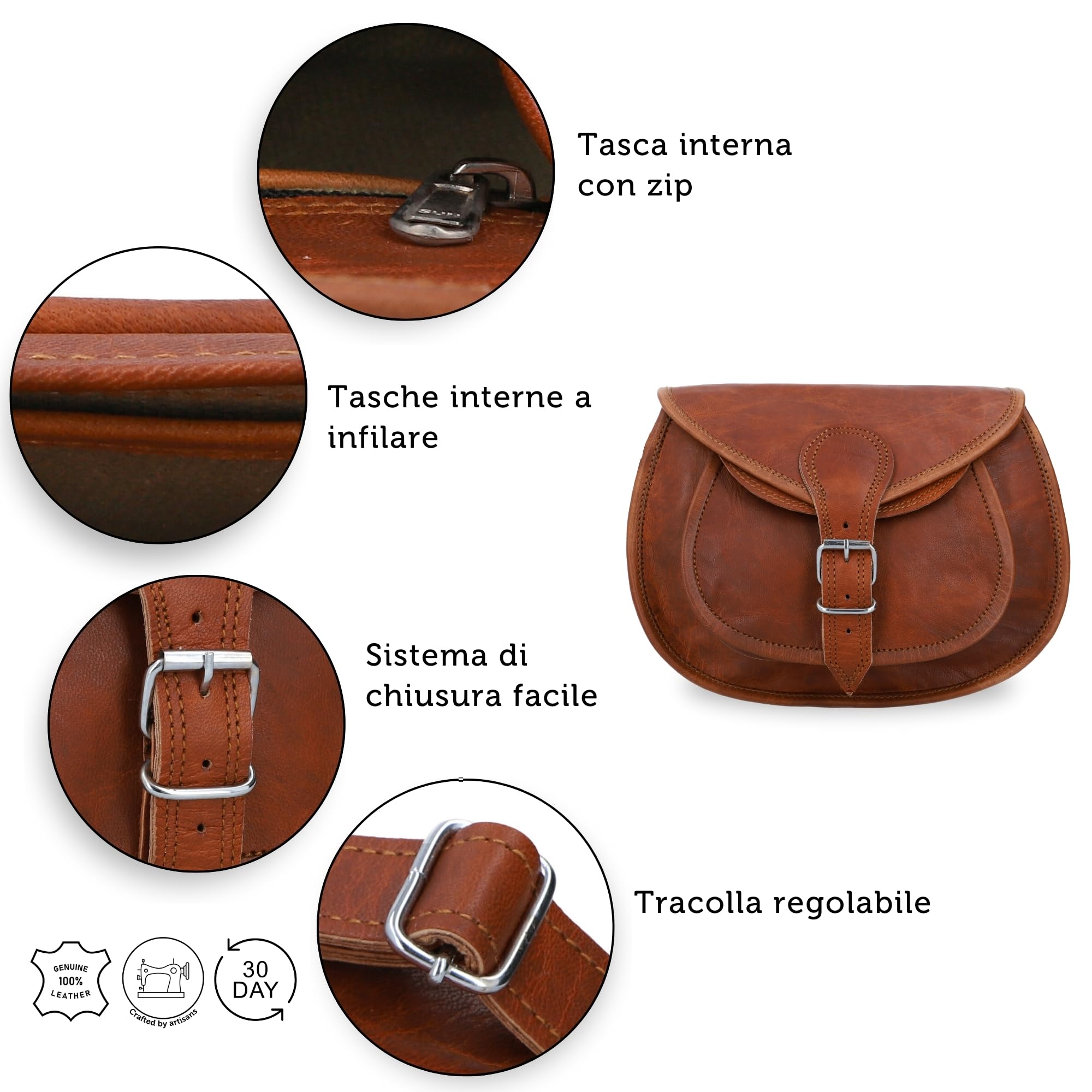 Gusti Hantalbag in pelle - sacca da sera romy sacca da sera in pelle marrone vintage
