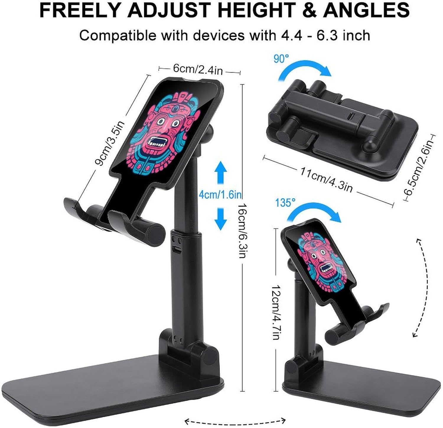 Minimalistic The Mayan Symbol Plastic Phone Stand with Alloy Base image 2