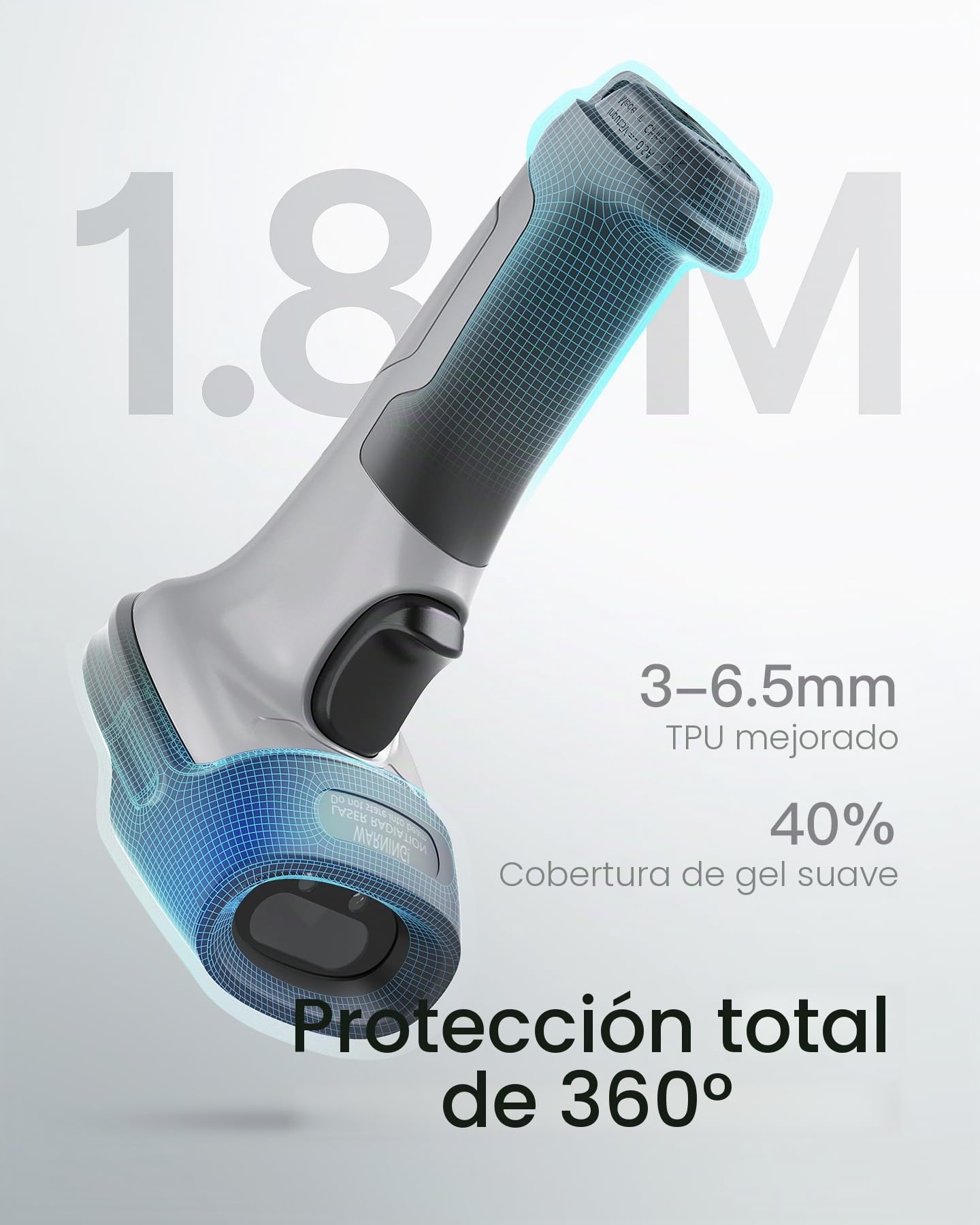 Inateck BCST-70 - Lector de Código de Barras Inalámbrico, Distancia 35m, Rápida y Precisa de Lectura Automática