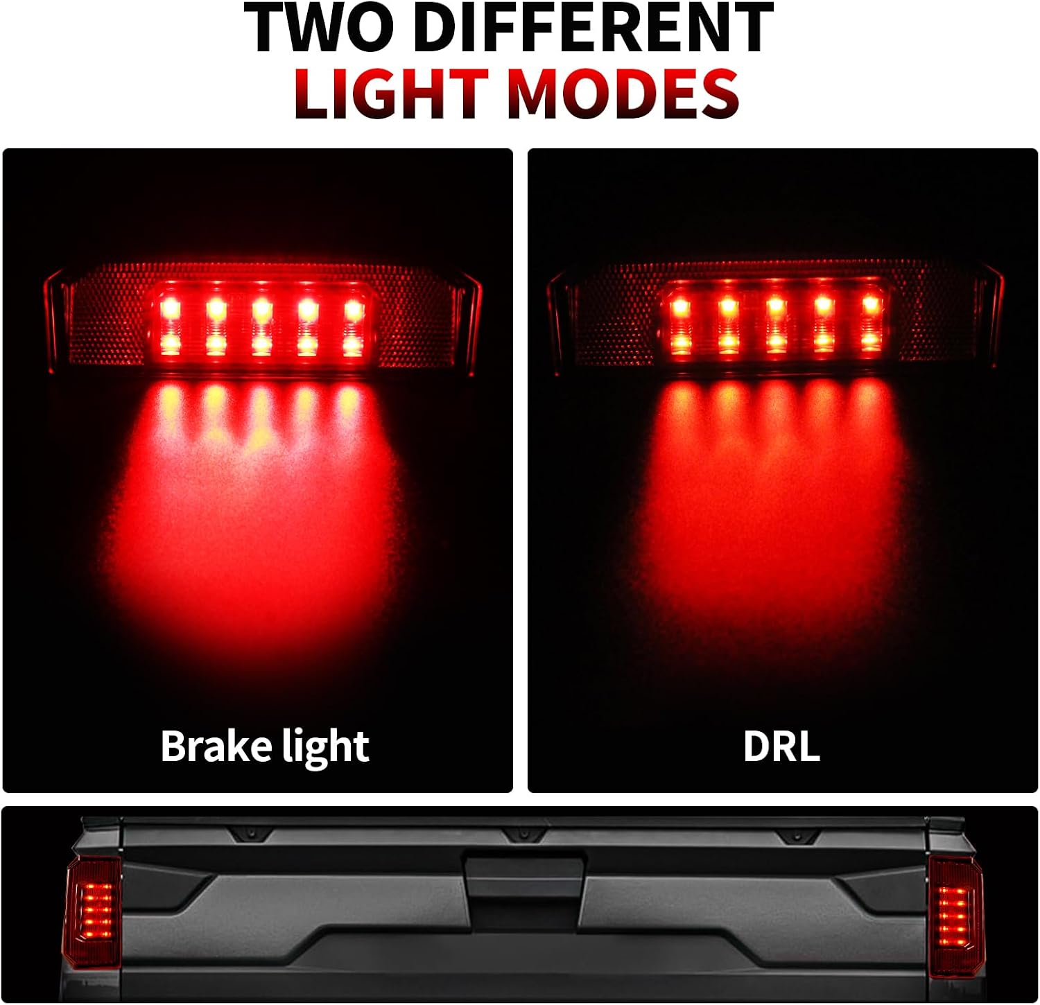 LED Tail Lights Compatible with 2015-2020 Polaris Ranger 570 Full Size XP 900 1000/ General 1000 Rear Brake Stop Running Taillights Assembly Accessoriess Replacement for 2412774 (Red)
