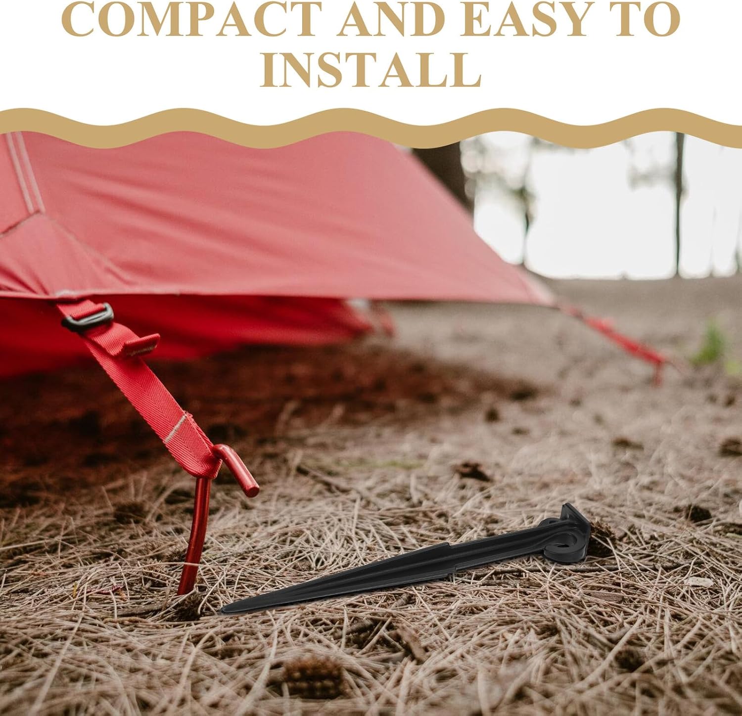 20pcs Plastic Tent Stakes Ground Anchors for Camping Tent Pegs Beach Pegs Outdoor Windproof Fixing Stakes for Hiking and Camping Use