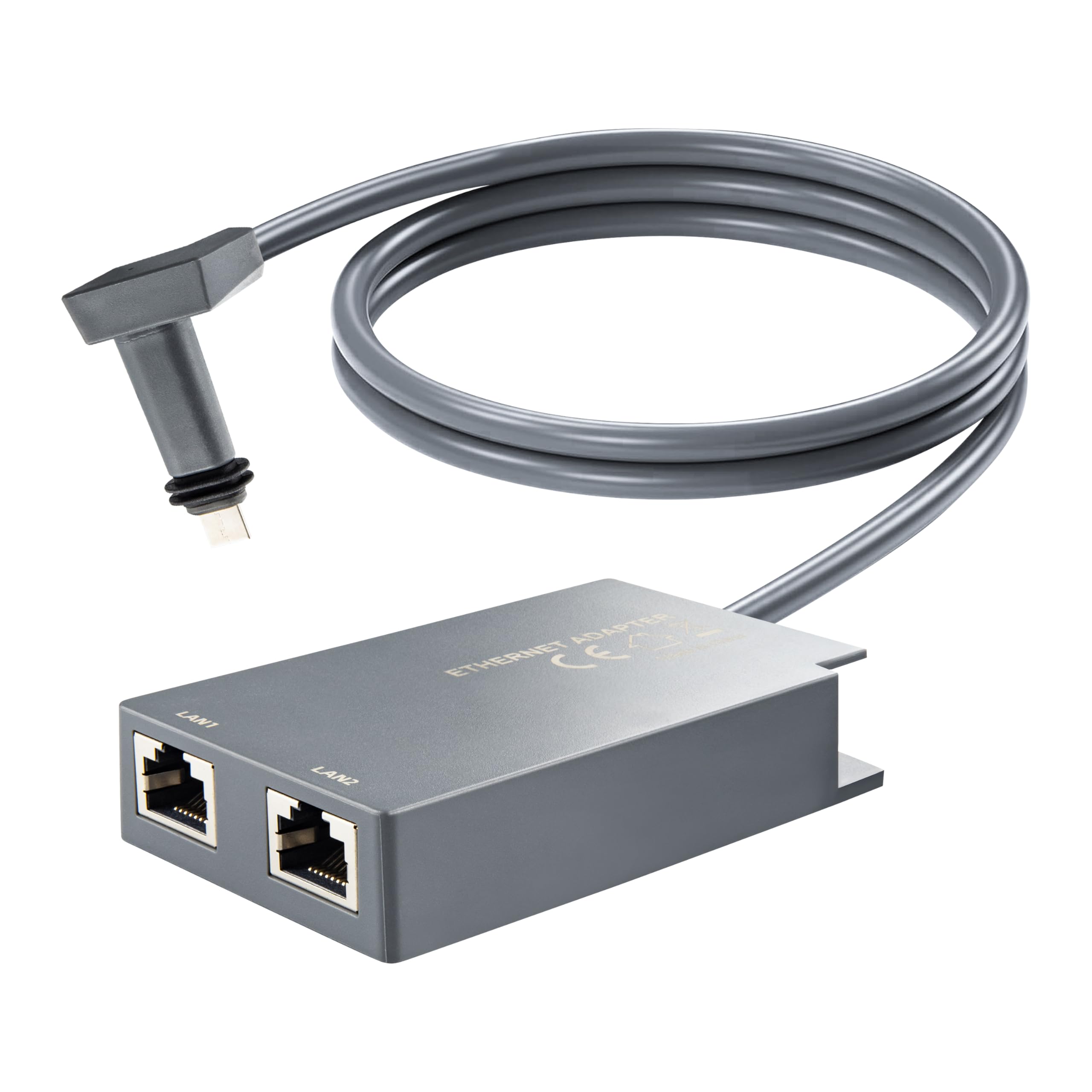 Adaptador Ethernet para Starlink GEN2 con Dos Puertos, Cable de 1m, Interfaz RJ45 1 a 2 Gigabit Repuesto para Internet Satelital Starlink Conexión por Cable Sencilla para Dos Dispositivos