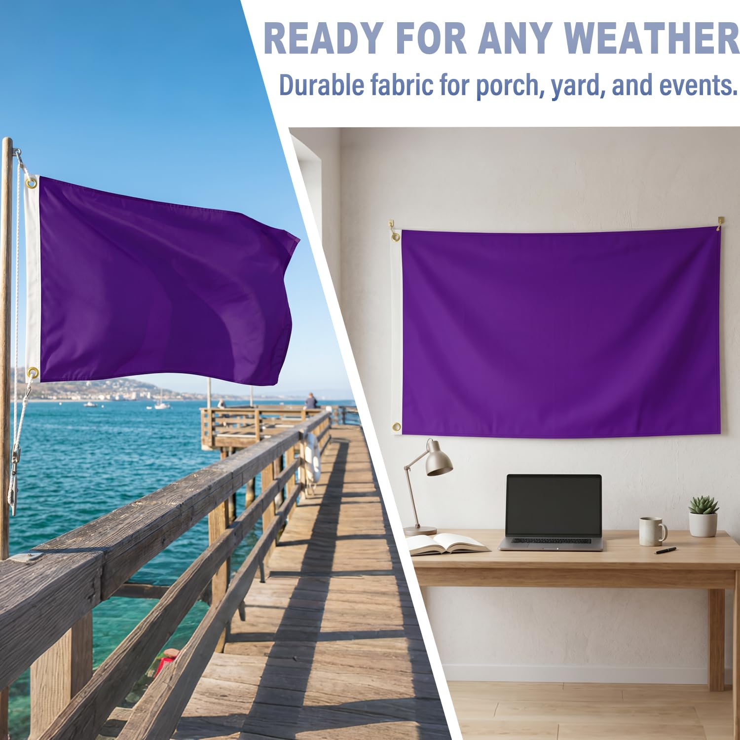 Amazon.com : XIFAN Premium Nylon Solid Purple Flag 3x5 Outdoor