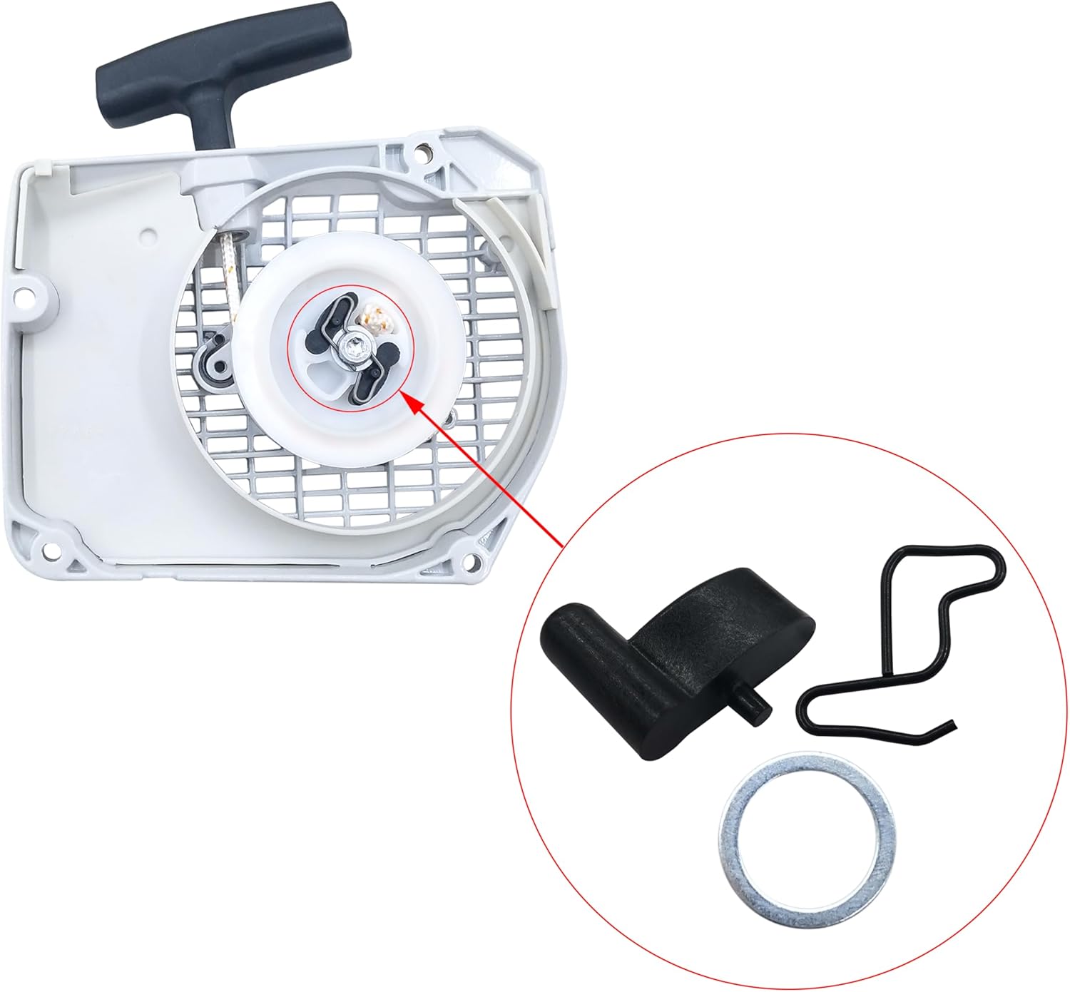 Recoil Rewind Pull Starter Assembly for Stihl MS340 MS360 034 036 Chainsaw