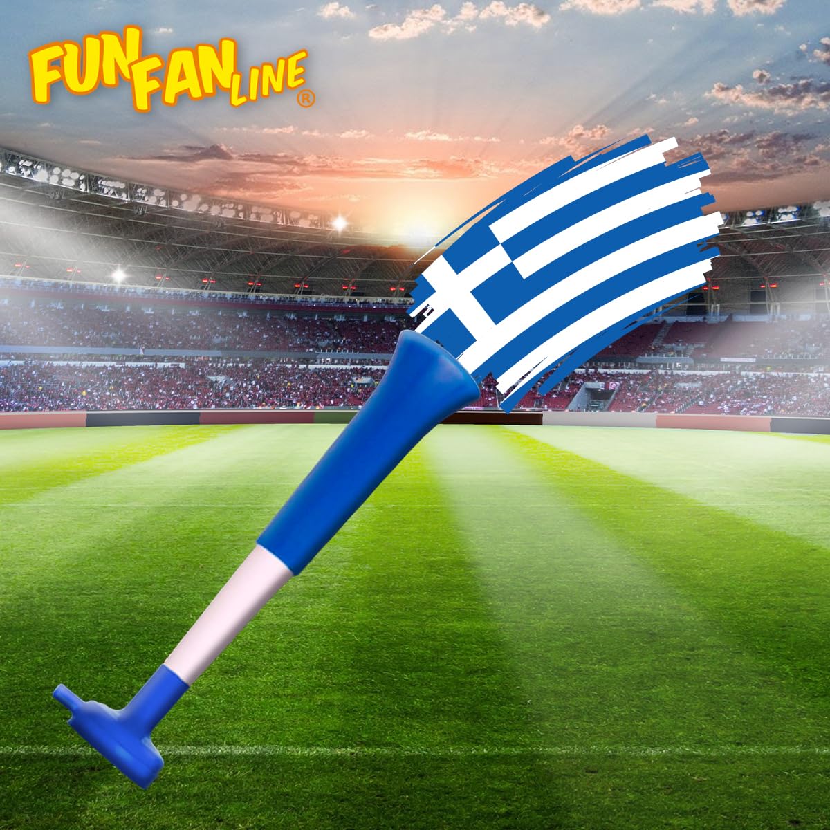 Pack 3 Trombe Vuvuzela Allungabili per Animazione Sportiva. Trombetta Potente 108dB Smontabile. Accessorio Stadio per Calcio ed Eventi. Tromba Pieghevole Portatile.