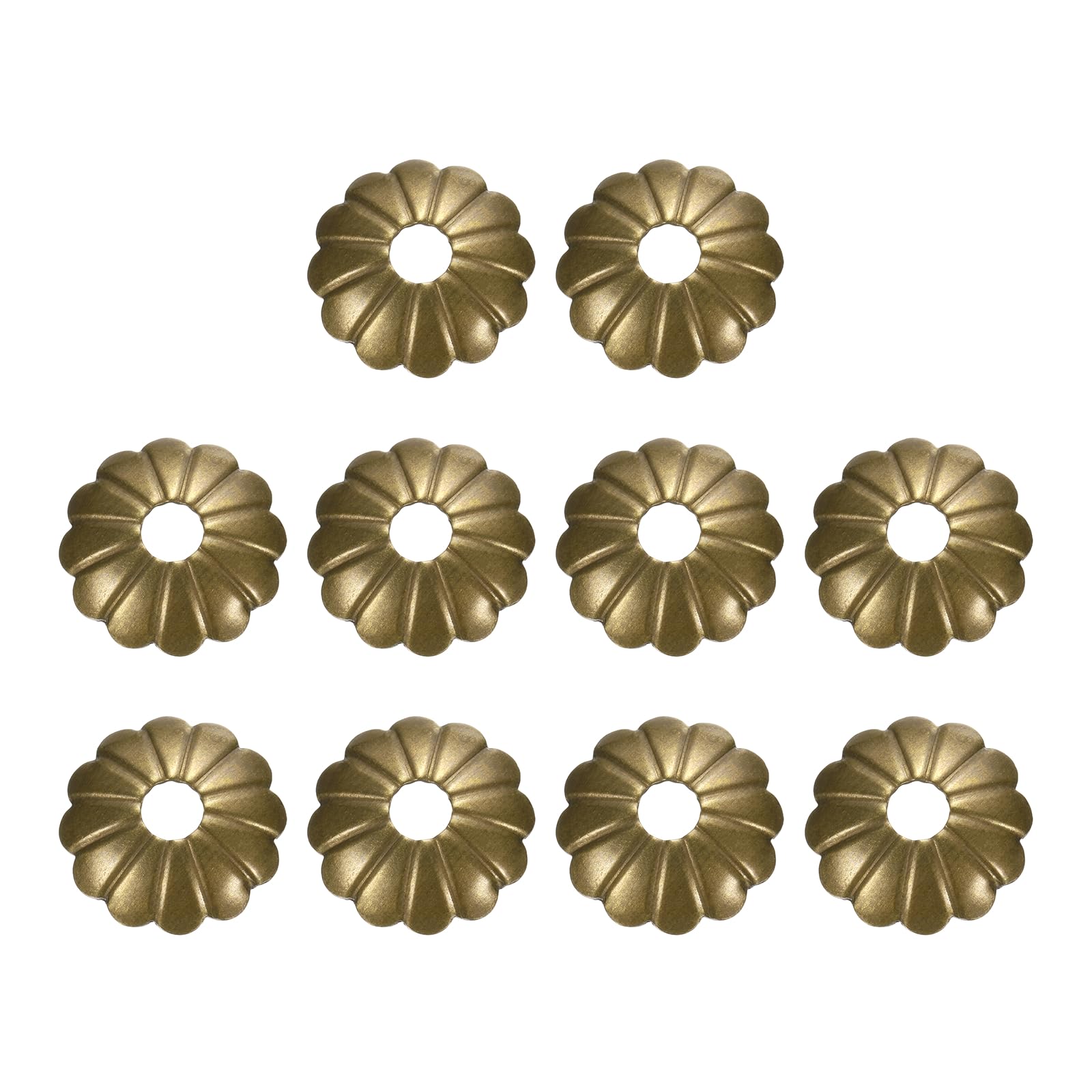 QUARKZMAN 10Pcs Placca Posteriore Per Pomello porta, 0.91 Pollici Forma Tamburo Prugna Rame Placca Posteriore Rondelle Classiche Decorazione Mobili Guarnizione Per Cassetti (Tono Bronzo)