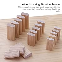 Vista 2 de Kadimendium 50 Uds Espigas Sueltas Domino Tenon Haya Firma Fijación 0.315x1.575 in Amplia Aplicación Beechwood Tenones Sueltos para Carpintería