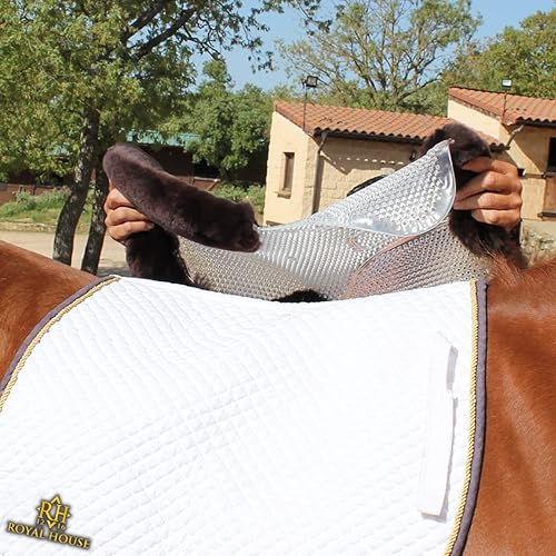 Miniatura 2 de Silla de montar antideslizante, equilibra la presión del peso, protege la parte interior del caballo, almohadilla inglesa para caballos, almohadilla