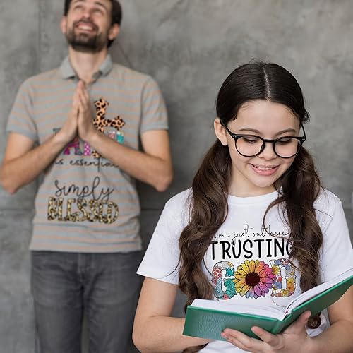 Miniatura 5 de AnyDesign - 20 hojas de vinilo de transferencia de calor de Jesús, varios parches para planchar de Pascua, vinilo colorido impreso HTV adhesivo para