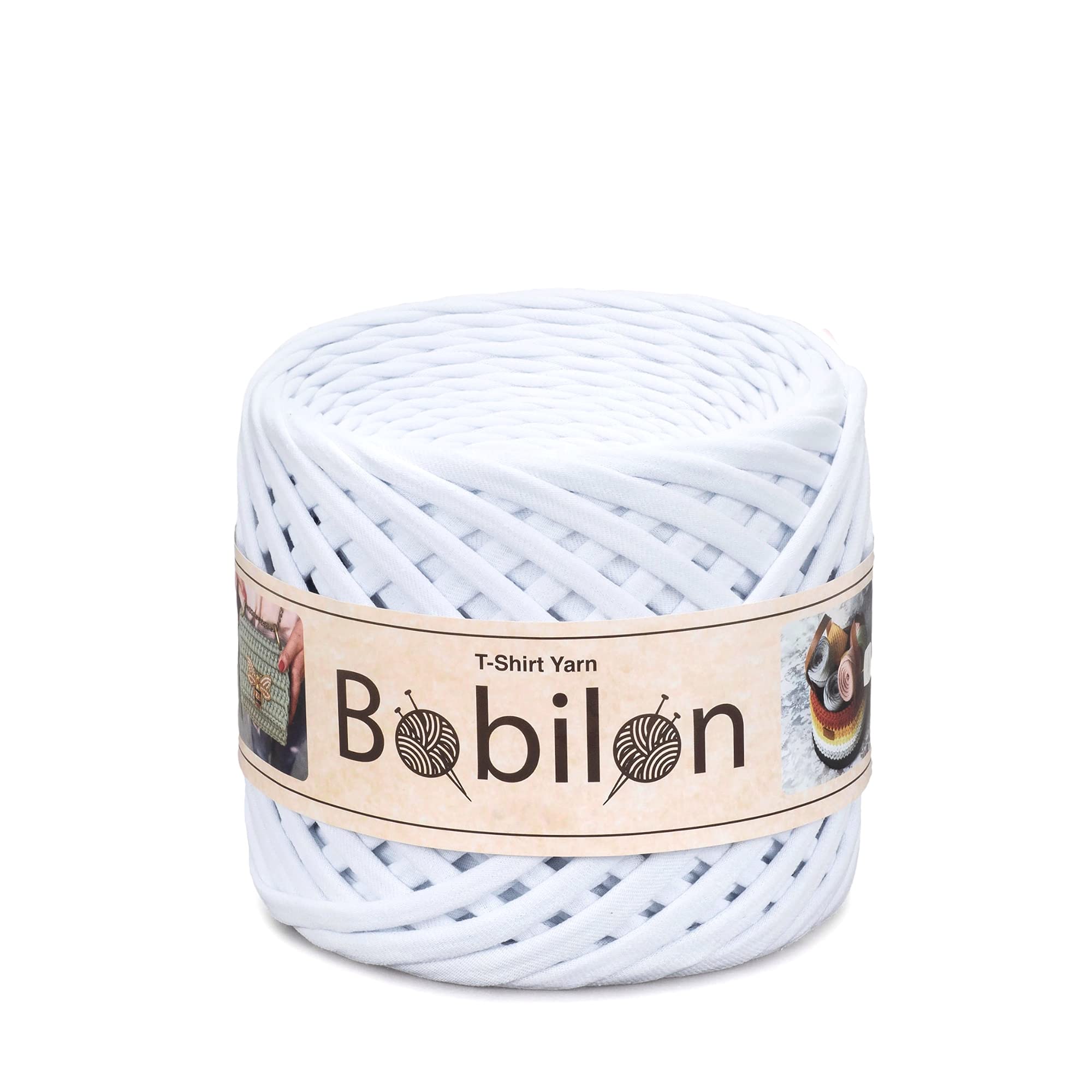 T-Shirt Yarn Fettuccini Zpagetti Ball, 3-5 mm Tshirt Yarn for Crochet Knitting Mask Ear Ties, T Yarn Organic Cotton