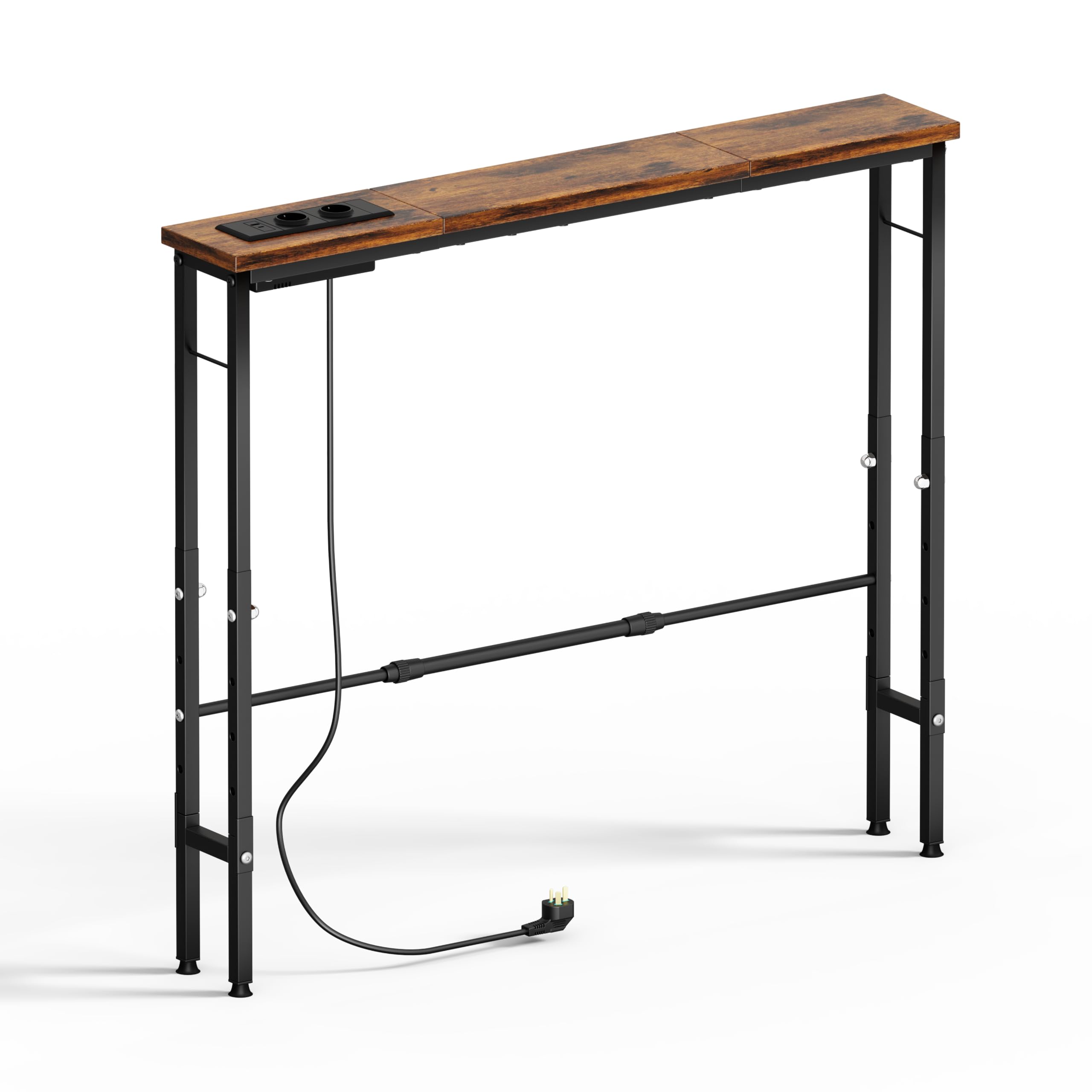 konsolentisch schmal mit Steckdose，Console Table,99.5 x 15 x 83.5CM
