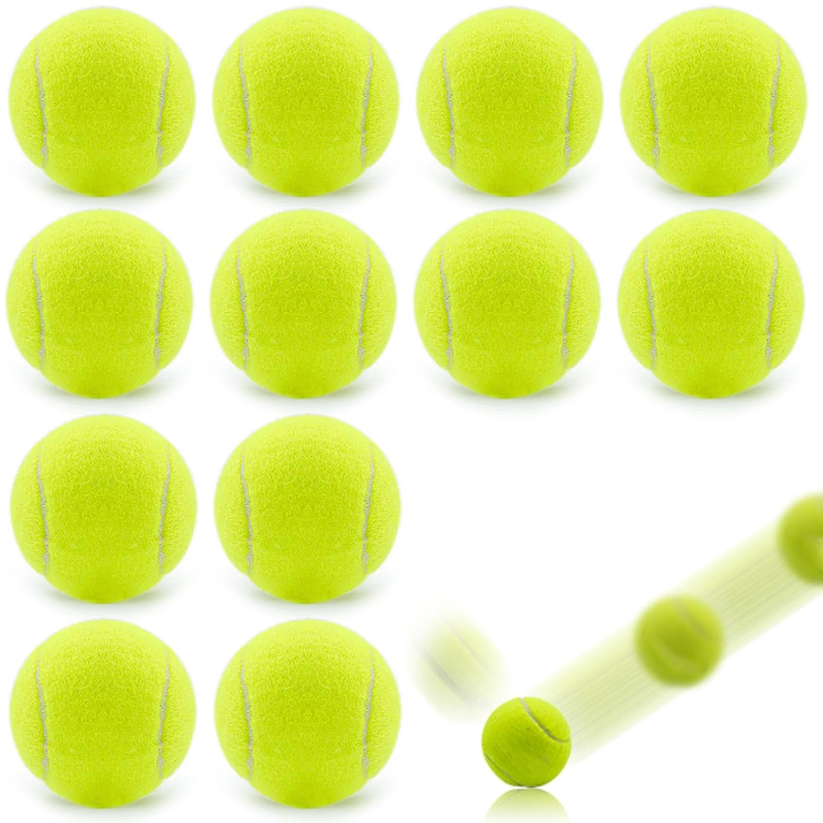 Druuzyl Tennisbälle 12er Pack - Für Training & Hundespaziergänge