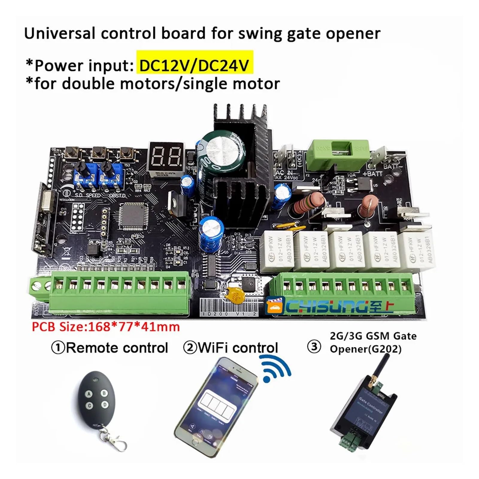 Automatyczny otwieracz drzwi, 12V 24V DC otwieracz bramy skrzydłowej jednostka sterująca silnika PCB płytka drukowana kontrolera karta elektroniczna dla pojedynczego lub podwójnego(1 board 3 key)