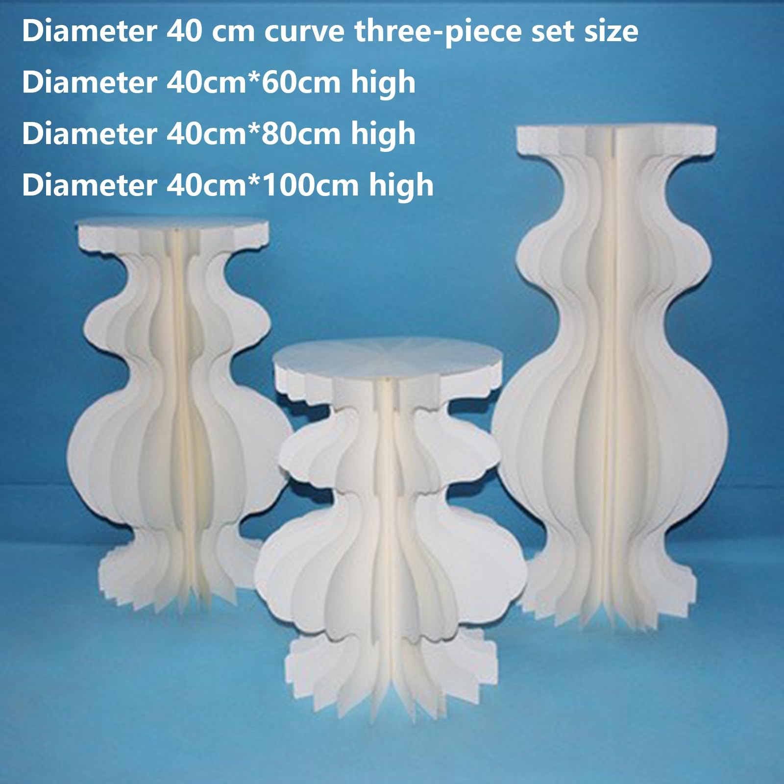 Colonnes en Papier Pliables, Support de présentation, décoration d'événement, Support cylindrique, Socle cylindrique, Accessoires de Mariage pour décoration de fête d'anniversaire de fiançai