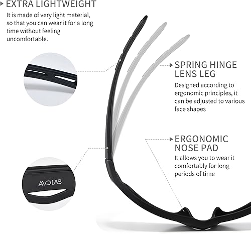 Miniatura 4 de Gafas de sol polarizadas resistentes a los rayos UV400 para mujeres y hombres, ciclismo, correr, pesca, deportes al aire libre, AB2206