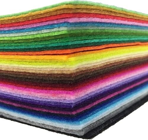 Miniatura 6 de flic-flac 42 piezas de 8 x 12 pulgadas (7.9 x 11.8 in), 42 colores para elegir, hoja de tela de fieltro A4, paquete de fieltro de colores surtidos,