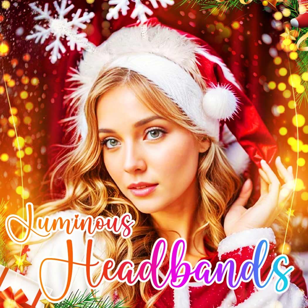 Zoestar Light Up Snowflake Headband LED Christmas Headbands Xmas Headpiece Holiday Hair Accessories for Women - Image 3