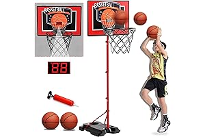 2-in-1 Goliath Junior Basketball Hoop: Adjustable Height for Growing Champs