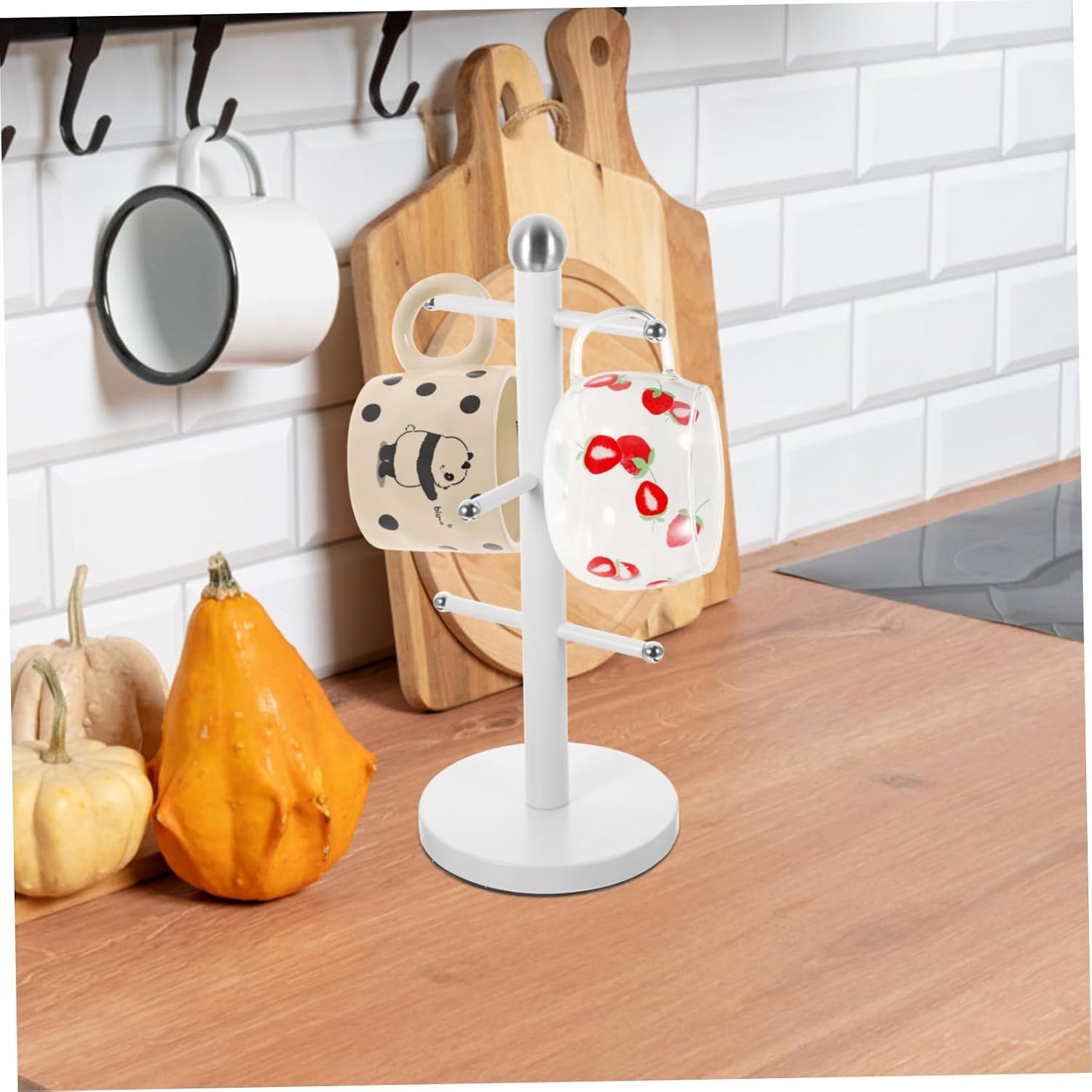 1pc Cup Organizer Stand Iron Mug Tree Holder Multi-use Storage Rack for Home