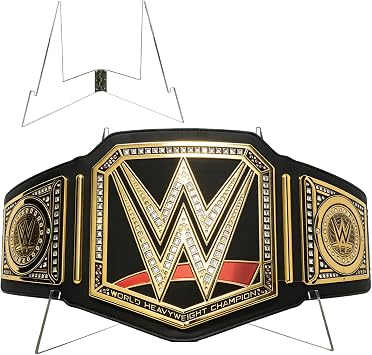 Championship Belt Display Holder, Premium 5mm Acrylic Heavy Duty Wrestling Belt Display Rack, 245 Adjustable Angle Desktop Stand for WWE UFC AEW9.9x9.4
