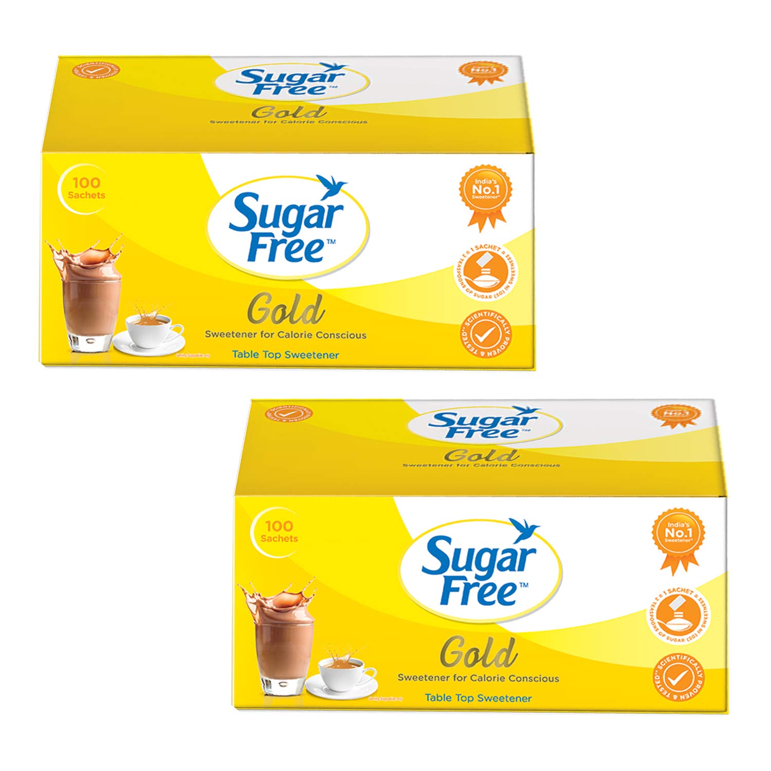 Buy Sugar free Gold Low Calorie Sweetener Pack of 2 (100 Sachet x 2