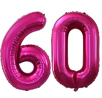 Vista 122 de GOER Globos con el número 80 para decoraciones de fiesta de cumpleaños número 80, globos de helio de aluminio jumbo de 42 pulgadas para 80 Oro rosa