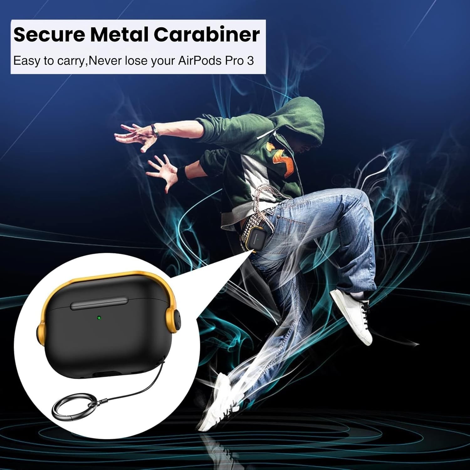 حافظة ايربودز برو 3، غطاء قفل امان لابل ايربودز برو 3 2025 مع ... - view 5