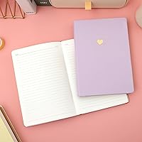Vista 8 de CAGIE Lined Journal Notebook for Women and Girls 256 Pages Cute Diary with Heart-Shaped Leather Journals for Writing A5 Soft Cover Notebooks for