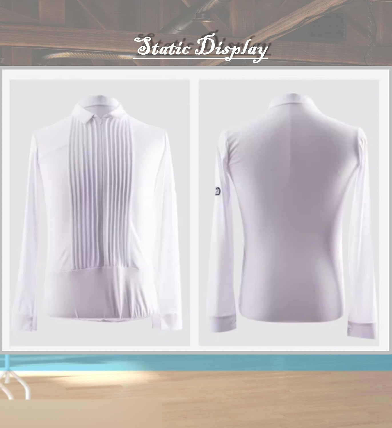 GD5102 Kid Latin Modern Ballroom Dance Professional Pleated Surface Design Race/Training Shirt or Pants for Boy