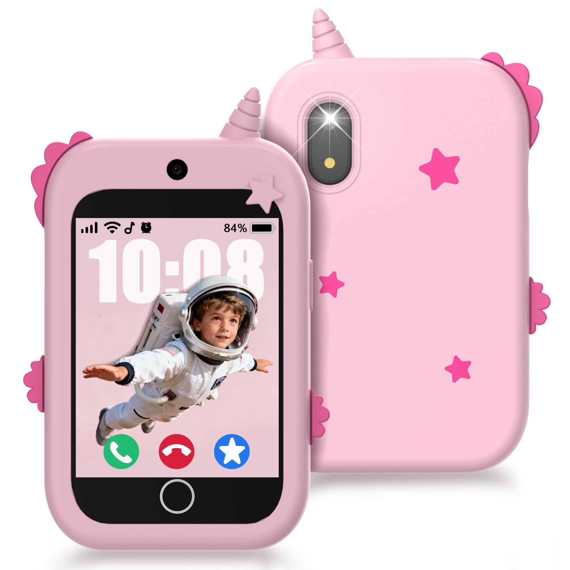 4G Telefono per Bambini GPS Videochiamata Chiamate Contapassi Fotocamera | Telefono Giocattolo per Bambini Modalità Scuola Sveglia, Touchscreen Cellulare per Bambino per Ragazzo e Ragazza Regalo