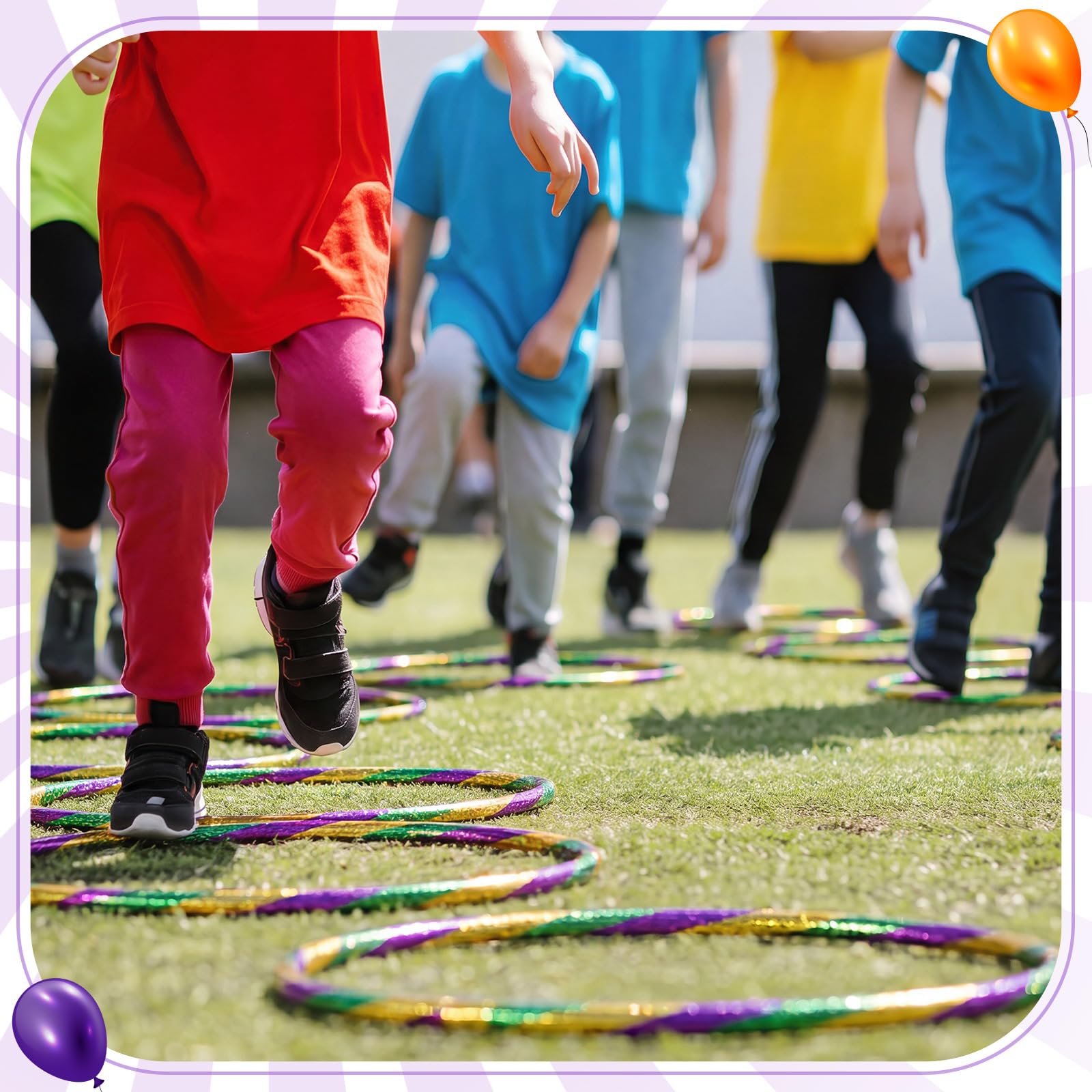Gemscream Confezione da 12 cerchi glitterati da 40,1 cm per feste e giochi