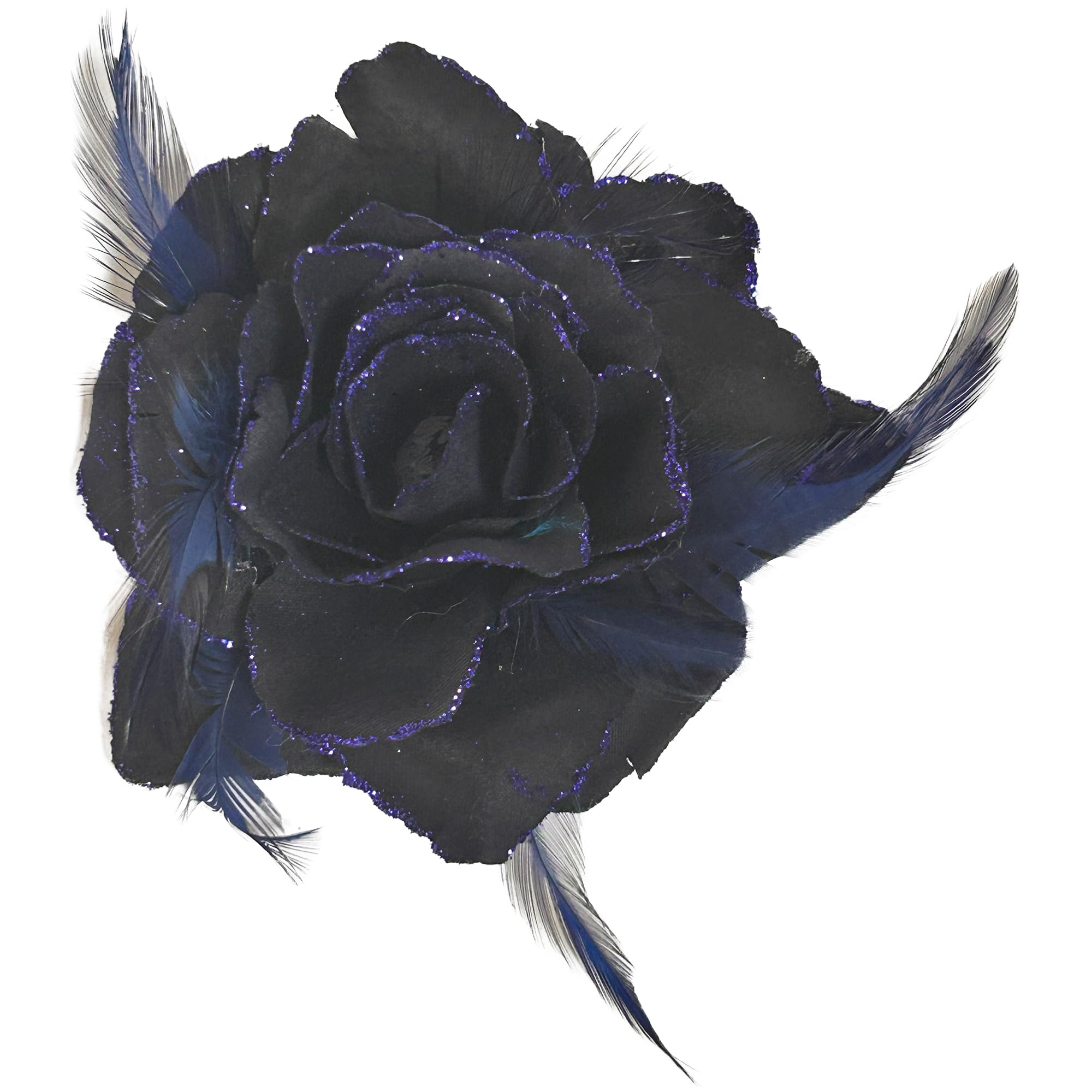 Babyblaue Rose Haarspange – Großer Fascinator Mit Clip & Gummiband, 11 Cm, Für Hochzeit & Parties
