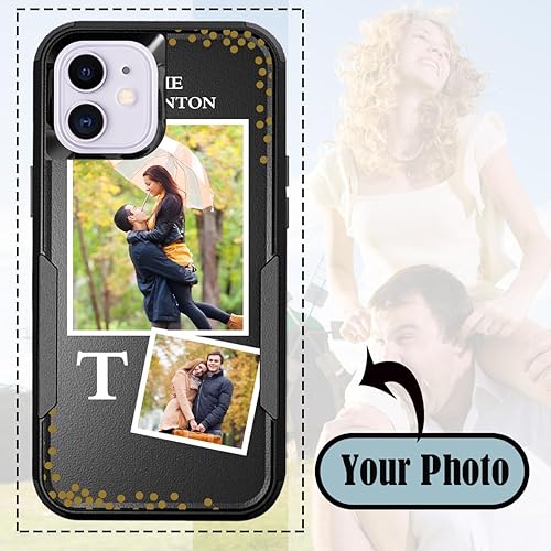 Vista 91 de Funda de fotos personalizada para Apple iPhone 11 Pro Max, patrón de collage a cuadros, personalizado para hacer imágenes en gruesa 3 híbrida Rosa
