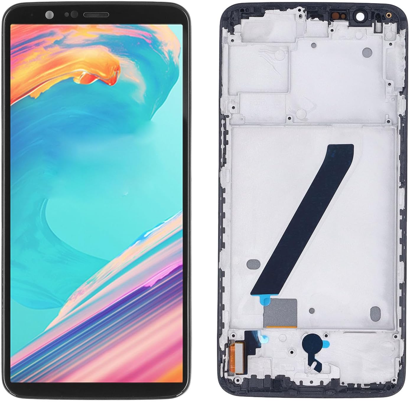 for 5T LCD Display Touch Screen Digitizer Full Assembly Replacement for 5T (A5010) with Complete Tools, 6.01Inch